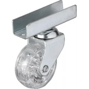 BUĞZ 327 - 50x20 Mm Şeffaf Makaralı Uzun U Tablalı Teker 4 Adet