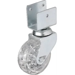 BUĞZ 328 - 50x20 Mm Şeffaf Makaralı Kısa U Tablalı Teker 4 Adet
