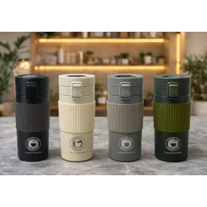 BUĞZ 350 Ml Paslanmaz Çelik Termos Dereceli Mug - Sızdırmaz Kapaklı Çift Katmanlı Dereceli Termos  Alk4626