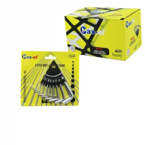 BUĞZ 9 Parça Alyan Anahtar Seti - Mini Boy - Üçgen Stand Askılık