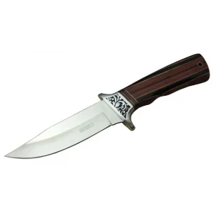BUĞZ A058-1 Kamp Bıçağı 26,5 Cm - Ahşap Sap, Kılıflı