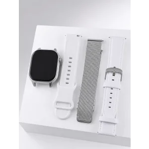 BUĞZ AMOLED Ekranlı Bluetooth Aramalı 3 Kordonlu Akıllı Saat - BUĞZ