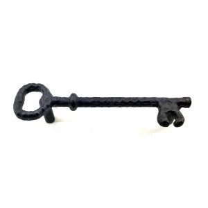 BUĞZ Antika Tarz Dekoratif Pirinç Anahtar Şeklinde Kapı Çekme Kolu, Mobilya, Sandık, Kutu Kulbu - 128mm, Oksit