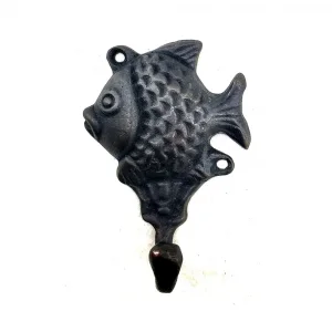 BUĞZ Antika Tarz Dekoratif Pirinç Balık Figürlü Askı - 84x51mm, Oksit