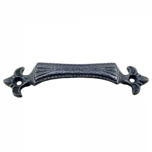 BUĞZ Antika Tarz Dekoratif Pirinç Lale Mobilya Kulbu - 27x115 Mm, Oksit