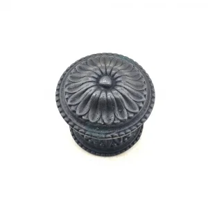 BUĞZ Antika Tarz Dekoratif Pirinç Papatya Kapı Babası - 73mm, Oksit