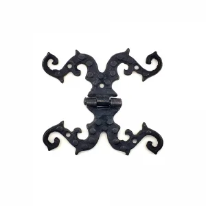 BUĞZ Antika Tarz Dekoratif Pirinç Süslü Menteşe - 100x90 Mm, Oksit