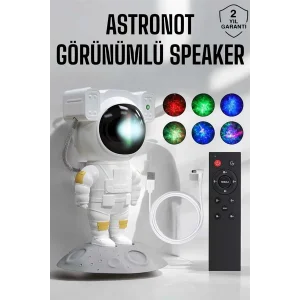 BUĞZ Astronot Görünümlü Projeksiyon Speaker Taşınabilir - BUĞZ
