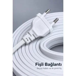BUĞZ Beyaz Şerit Aydınlatma Kablolu Bağlantılı 3 Metre - BUĞZ