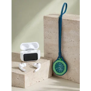 BUĞZ Bluetooth 5.4 Kablosuz Kulaklık Yeşil Askılı Analog Charm Saat İkili Set - BUĞZ