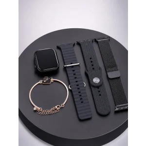 BUĞZ Bluetooth Görüşmeli Dokunmatik Akıllı Saat 3 Farklı Kordon Seçeneği - BUĞZ