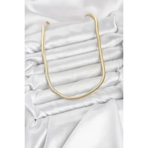 BUĞZ CM Yassı Yılan Zincir Model 60 cm Kadın Kolye - BUĞZ