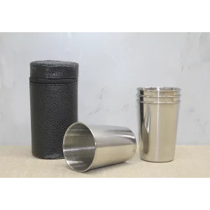 BUĞZ Deri Kılıflı 4lü Shot Bardak Alk3926