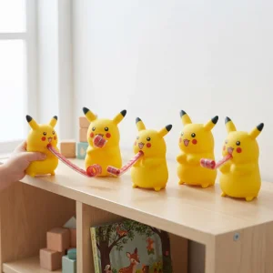 BUĞZ Düdüklü Pikaçu Tasarımlı Squishy - 12li Paket - Sesli Oyuncak