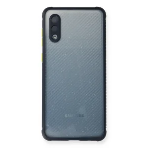 BUĞZ Galaxy A02 Kılıf Miami Şeffaf Silikon - Lacivert