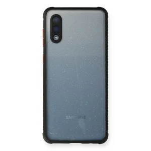 BUĞZ Galaxy A02 Kılıf Miami Şeffaf Silikon - Siyah