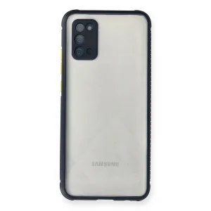 BUĞZ Galaxy A02s Kılıf Miami Şeffaf Silikon - Lacivert