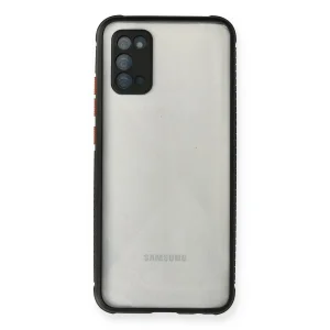 BUĞZ Galaxy A02s Kılıf Miami Şeffaf Silikon - Siyah