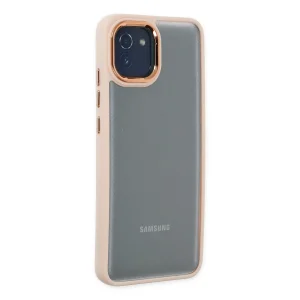 BUĞZ Galaxy A03 Kılıf Dora Kapak - Pudra