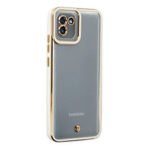 BUĞZ Galaxy A03 Kılıf Liva Lens Silikon - Beyaz