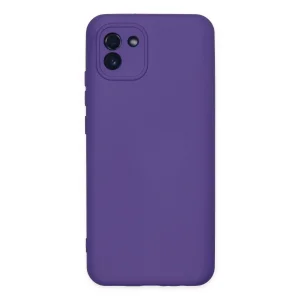 BUĞZ Galaxy A03 Kılıf Nano İçi Kadife Silikon - Mor