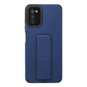 BUĞZ Galaxy A03s Kılıf Mega Standlı Silikon - Mavi