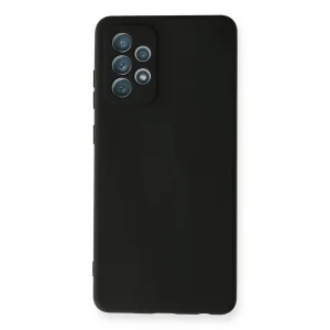 BUĞZ Galaxy A72 Kılıf Nano İçi Kadife Silikon - Siyah