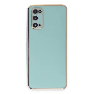 BUĞZ Galaxy S20 Kılıf Volet Silikon - Açık Yeşil