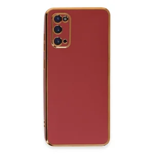 BUĞZ Galaxy S20 Kılıf Volet Silikon - Kırmızı