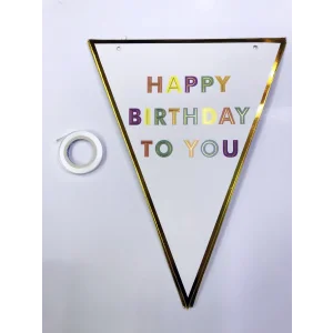 BUĞZ Happy Birthday To You Flama Bayrak Süs