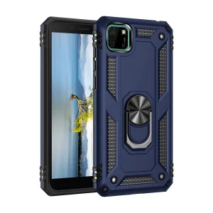 BUĞZ Huawei Y5p Kılıf Sofya Yüzüklü Silikon Kapak - Lacivert