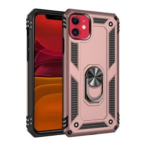 BUĞZ İphone 11 Kılıf Sofya Yüzüklü Silikon Kapak - Rose