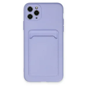 BUĞZ İphone 11 Pro Max Kılıf Kelvin Kartvizitli Silikon - Lila