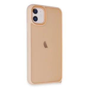 BUĞZ İphone 12 Kılıf Elegant Kapak - Pudra