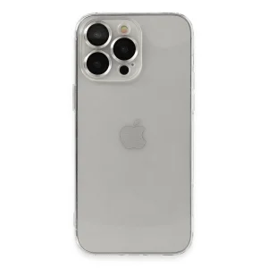 BUĞZ İphone 13 Pro Max Kılıf Luko Lens Silikon - Gümüş