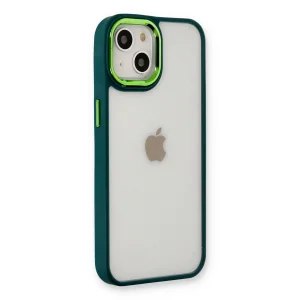 BUĞZ İphone 14 Plus Kılıf Dora Kapak - Haki Yeşil