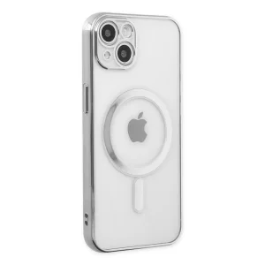 BUĞZ İphone 14 Plus Kılıf Magneticsafe Lazer Silikon - Gümüş