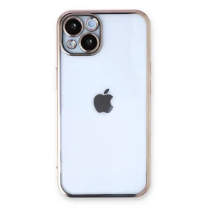 BUĞZ İphone 14 Plus Kılıf Razer Lensli Silikon - Gold