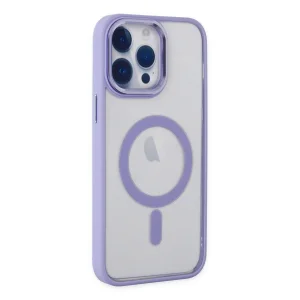 BUĞZ İphone 14 Pro Kılıf Room Magneticsafe Silikon - Lila