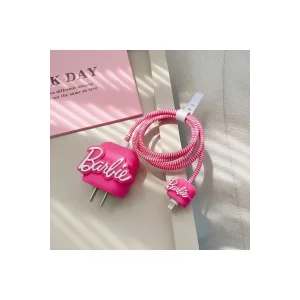 BUĞZ İphone 18w/20w Uyumlu Barbie Şarj Kılıfı, Şarj Kablosu Örme Aparatı, Toparlayıcı