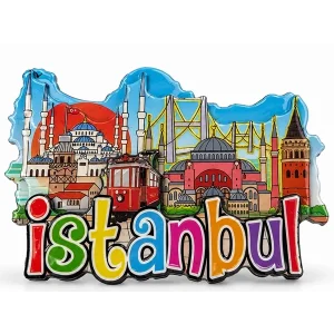 BUĞZ İstanbul Temalı Ahşap Buzdolapı Süsü Magnet Alk5937
