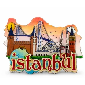 BUĞZ İstanbul Temalı Ahşap Buzdolapı Süsü Magnet Alk5938