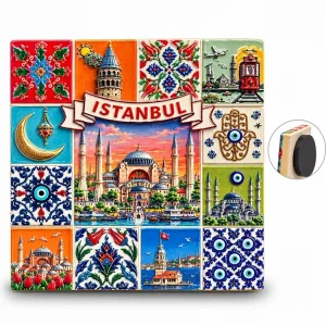BUĞZ İstanbul Temalı Polyester Magnet Alk5869