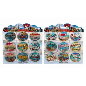 BUĞZ İstanbul Temalı Silikon Buzdolapı Süsü Magnet 9lu Set Alk5807