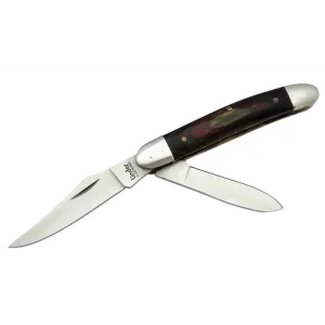 BUĞZ K-21 Linder Çiftli / Çift Ağızlı Çakı 14,5 Cm - Ahşap Saplı, Manuel
