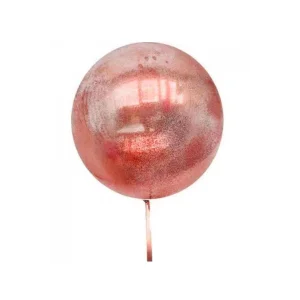 BUĞZ Kırmızı Simli Yuvarlak Şeffaf Balon 24 İnç