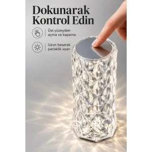 BUĞZ Komodin Lambası USB Şarjlı Dokunmatik Parlaklık Ayarlı - BUĞZ