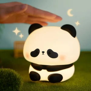 BUĞZ Masum Oturan Panda Tasarımlı Gece Lambası - Dokunmatik - Şarjlı