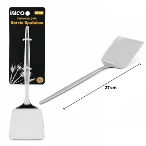 BUĞZ Metal Servis Spatulası - Krom Renk - 27 cm - Paslanmaz Çelik