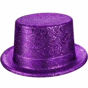 BUĞZ Mor Simli Glitter Silindir Parti Şapkası